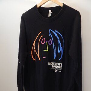 Vintage 70's John Lennon Imagine There's No Hunger Crewneck Sweatshirt Large